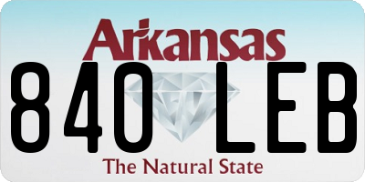 AR license plate 840LEB