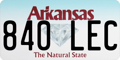 AR license plate 840LEC