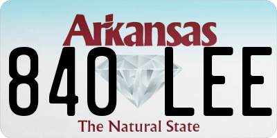 AR license plate 840LEE
