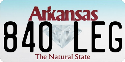AR license plate 840LEG