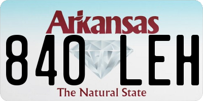 AR license plate 840LEH