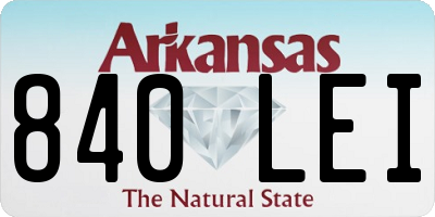 AR license plate 840LEI