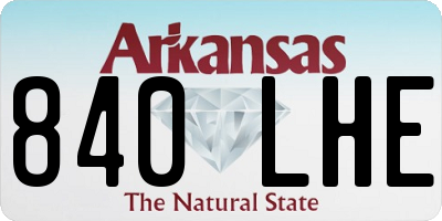 AR license plate 840LHE