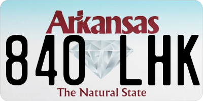 AR license plate 840LHK