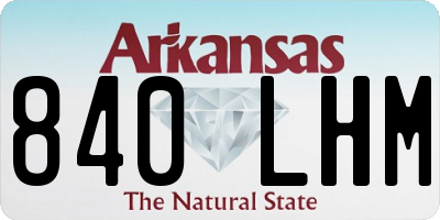 AR license plate 840LHM