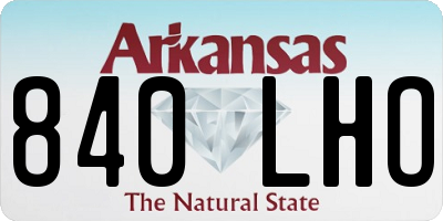 AR license plate 840LHO