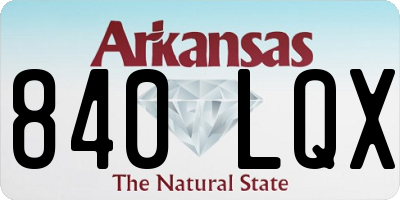 AR license plate 840LQX