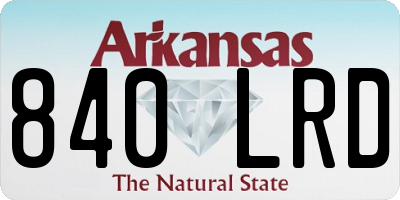AR license plate 840LRD