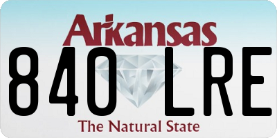 AR license plate 840LRE