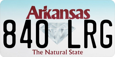 AR license plate 840LRG