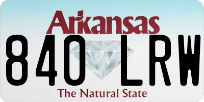 AR license plate 840LRW