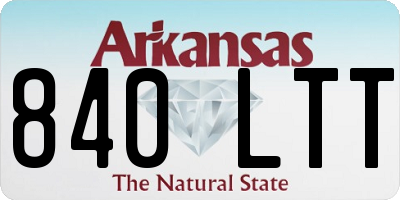 AR license plate 840LTT
