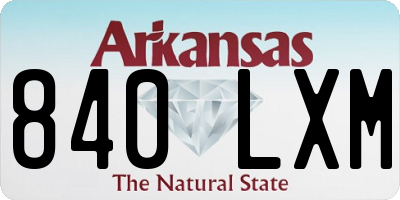 AR license plate 840LXM