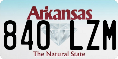 AR license plate 840LZM