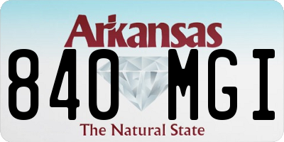 AR license plate 840MGI
