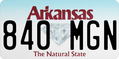 AR license plate 840MGN