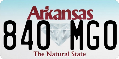 AR license plate 840MGO
