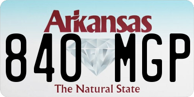 AR license plate 840MGP
