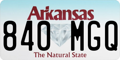 AR license plate 840MGQ