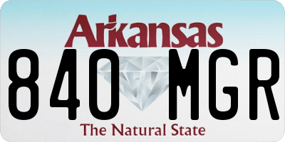 AR license plate 840MGR