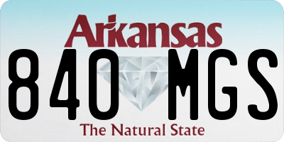 AR license plate 840MGS