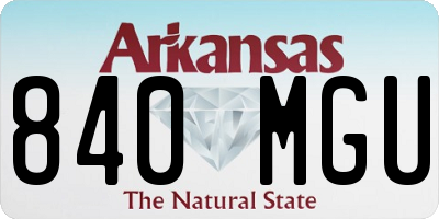 AR license plate 840MGU