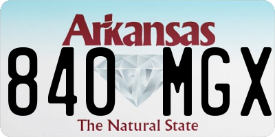 AR license plate 840MGX