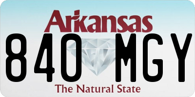 AR license plate 840MGY