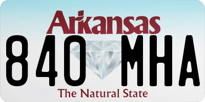 AR license plate 840MHA