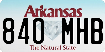 AR license plate 840MHB