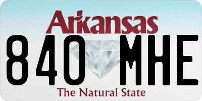 AR license plate 840MHE