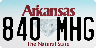 AR license plate 840MHG