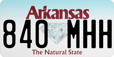 AR license plate 840MHH