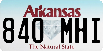 AR license plate 840MHI