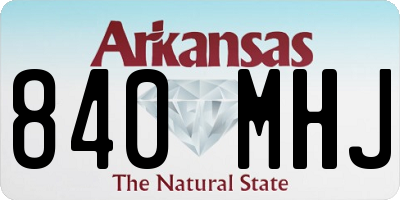 AR license plate 840MHJ