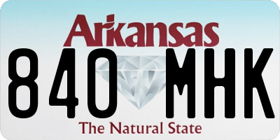 AR license plate 840MHK