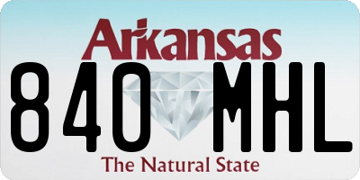 AR license plate 840MHL