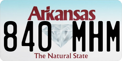 AR license plate 840MHM