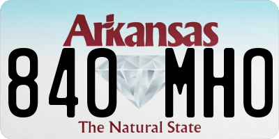 AR license plate 840MHO