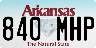 AR license plate 840MHP