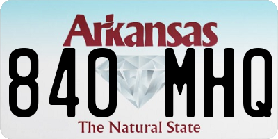AR license plate 840MHQ
