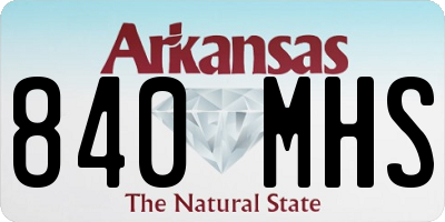 AR license plate 840MHS