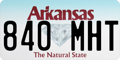 AR license plate 840MHT