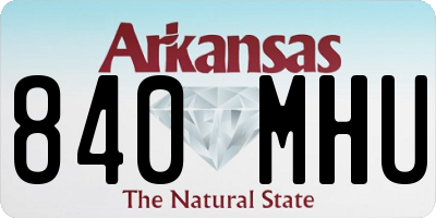 AR license plate 840MHU