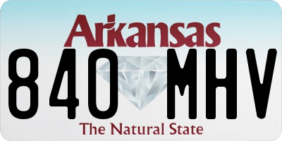 AR license plate 840MHV