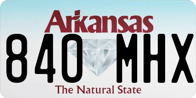 AR license plate 840MHX