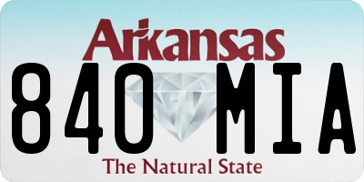 AR license plate 840MIA