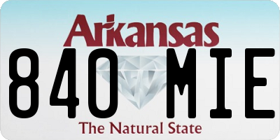 AR license plate 840MIE