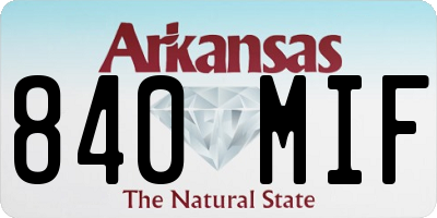AR license plate 840MIF