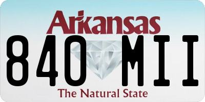 AR license plate 840MII